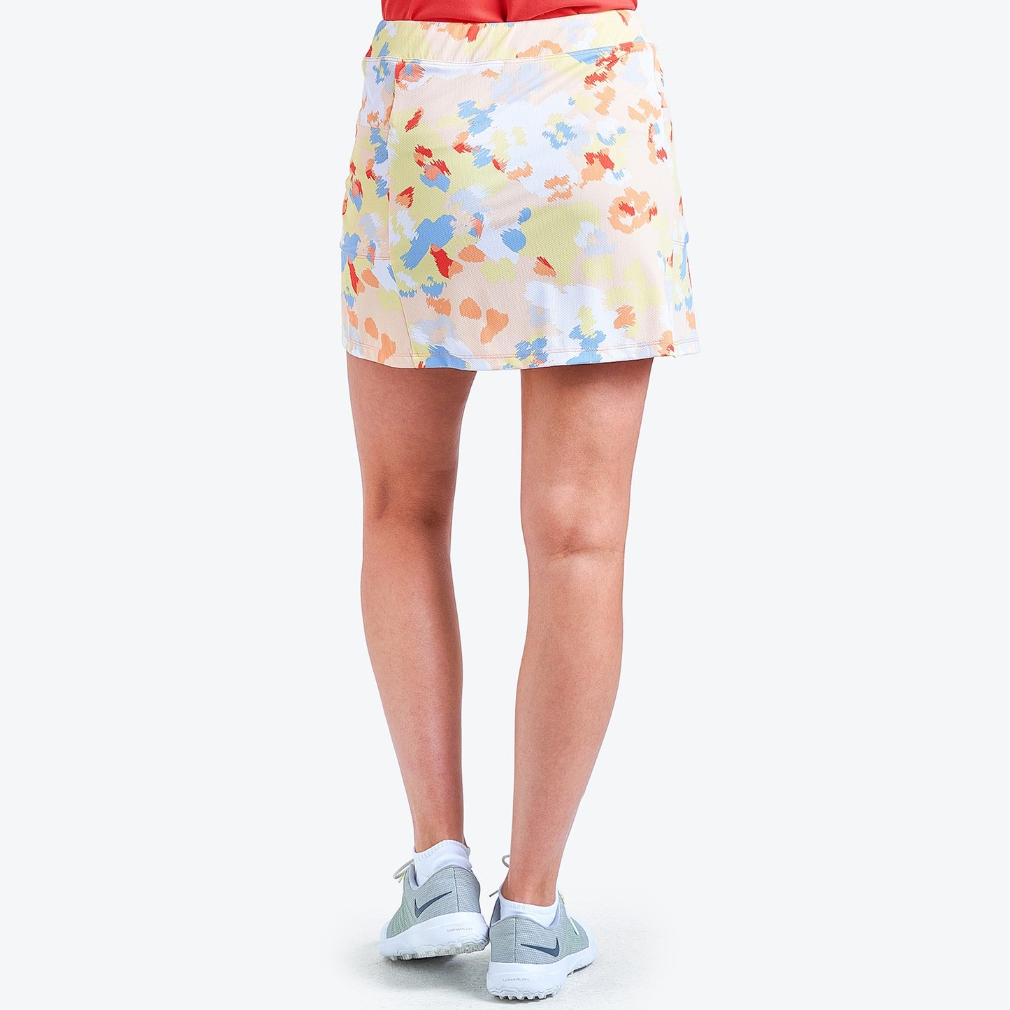 Nivo Layla Liv Cool Pull-On Skort in Mango Print Rear Facing Product Image