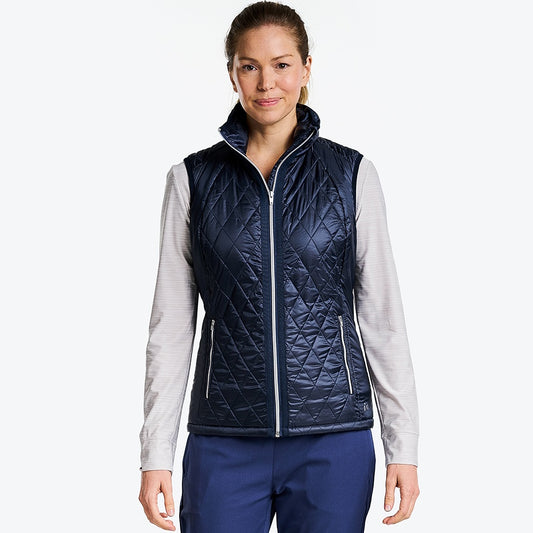 NI2211500 Nivo Myer Ladies Padded Gilet Navy Product Image Front_a