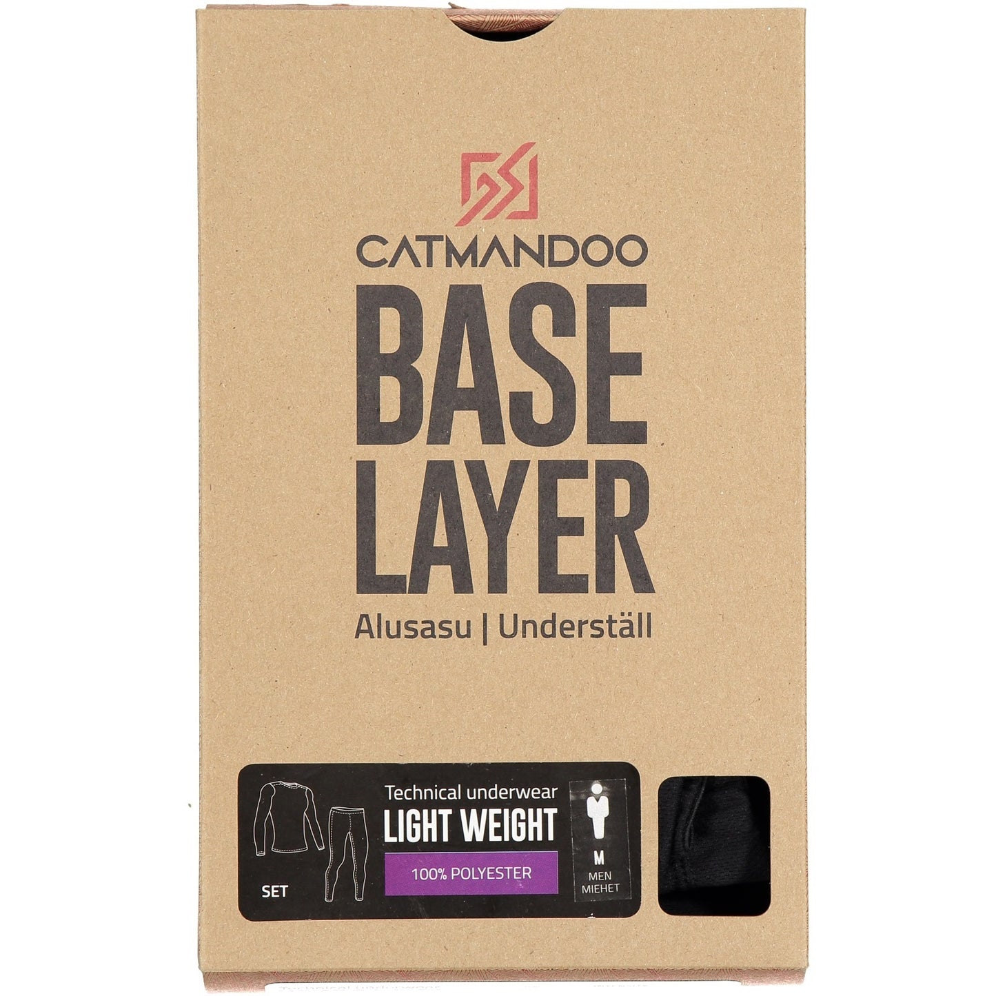 Catmandoo Men's Base Layer Set in Black