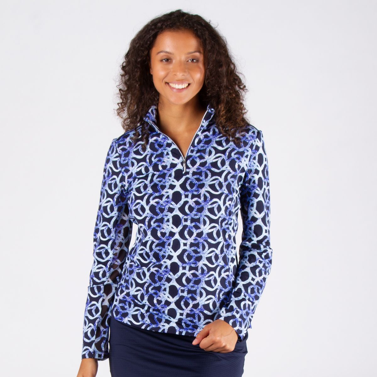 Nivo Liba Long Sleeve Liv Cool Shirt in Navy