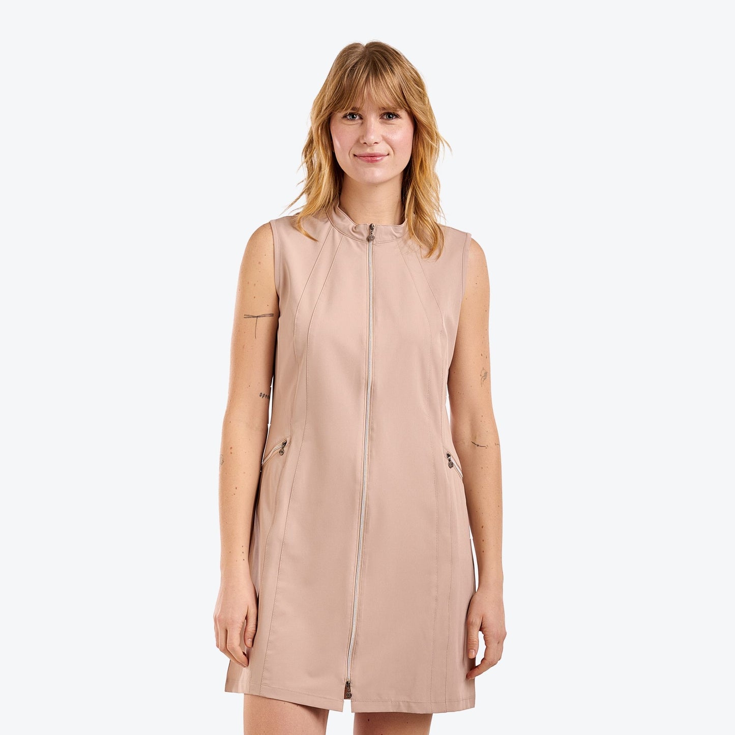 Nivo Sleeveless Woven Dress in Desert