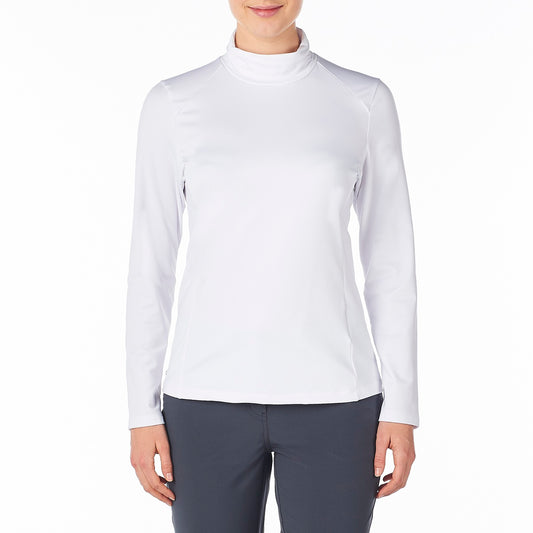 Nivo Ladies Long Sleeved Roll-Neck Top in White