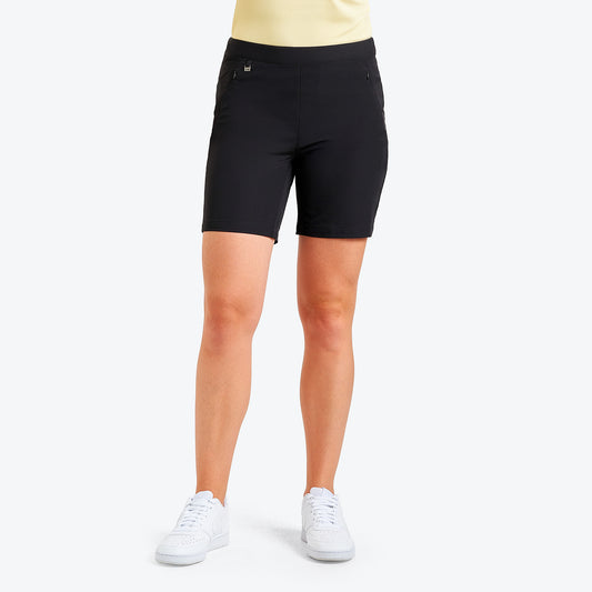 Nivo Naeva Ladies Woven Shorts in Black Front Facing Product Image