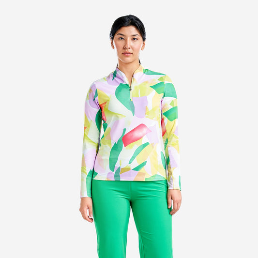 Nivo Liv Cool Long Sleeve Shirt in Classic Green Print