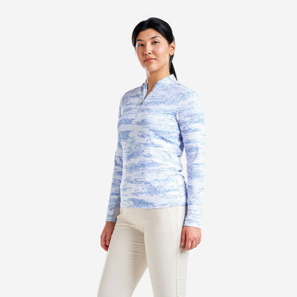 Nivo Liv Cool Long Sleeve Shirt in Gentle Blue Print