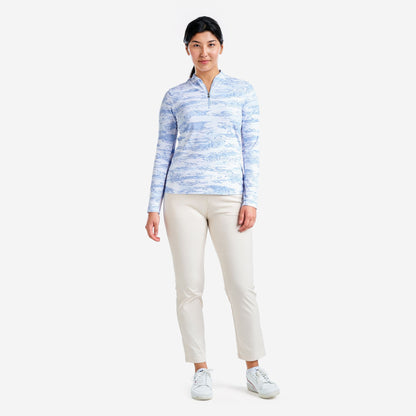 Nivo Liv Cool Long Sleeve Shirt in Gentle Blue Print