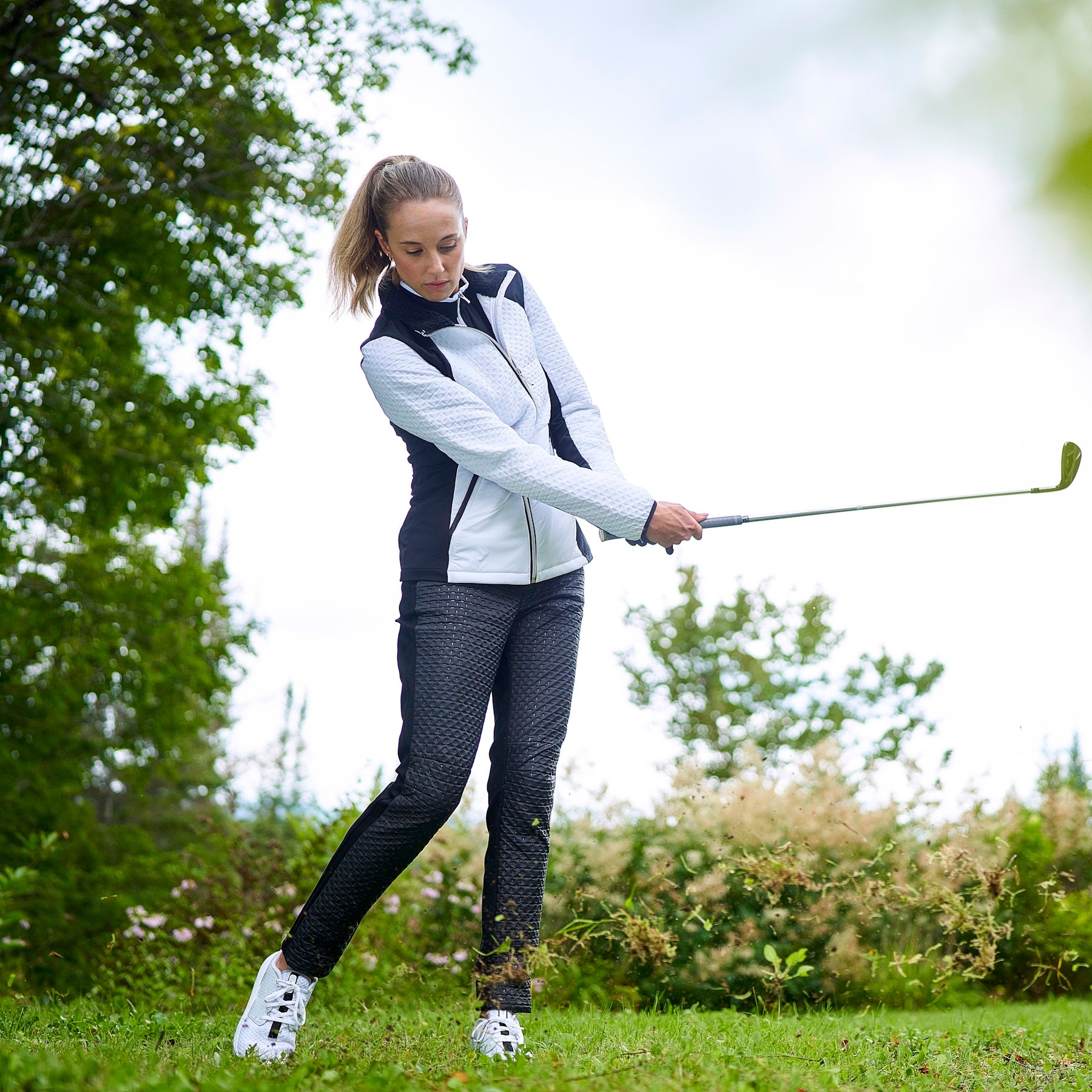 Ladies white golf jacket sale