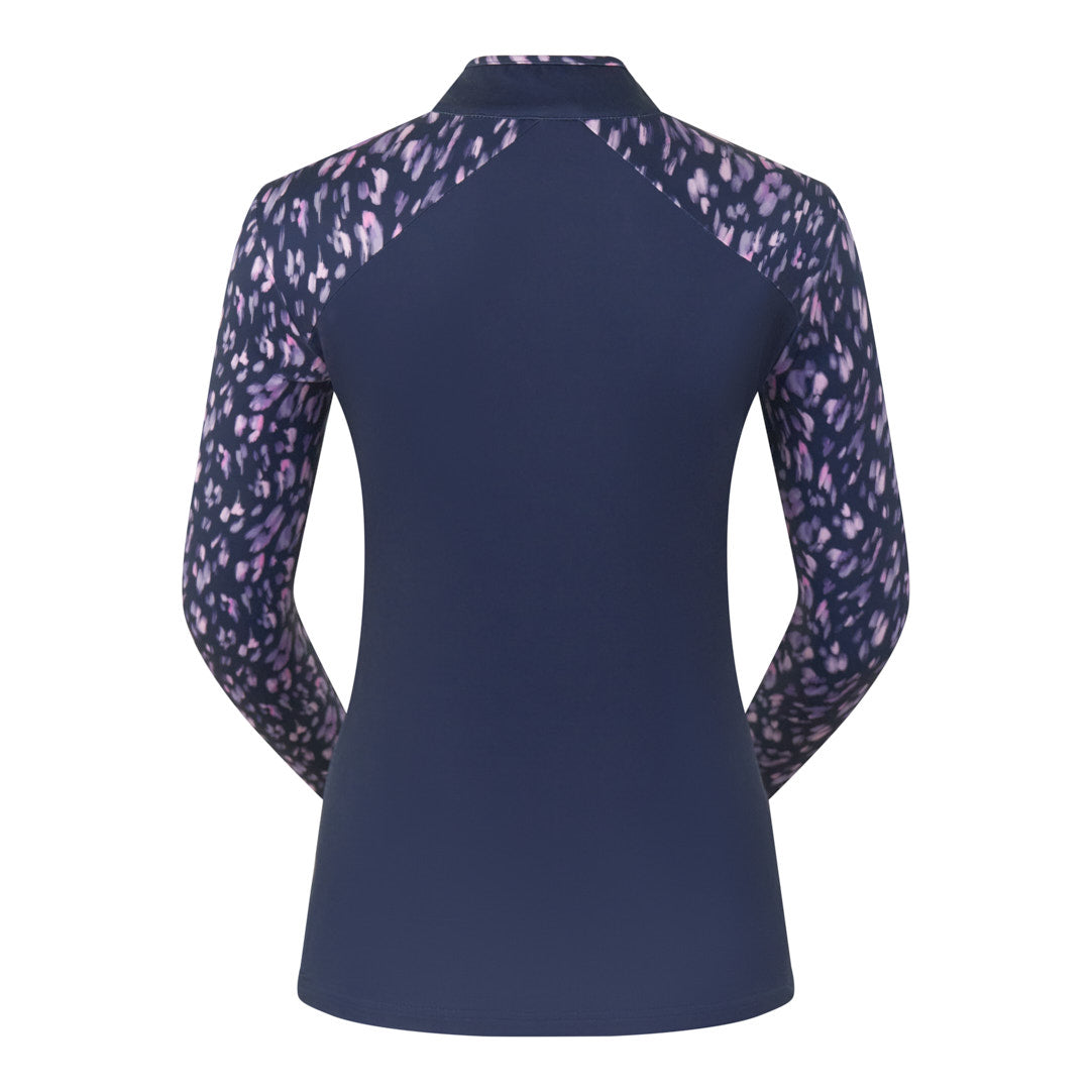 PURE GOLF - Maple Long Sleeve Zip Top - Lavender Flurry