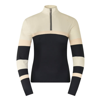 PURE GOLF - Luna Quarter Zip Top - Champagne