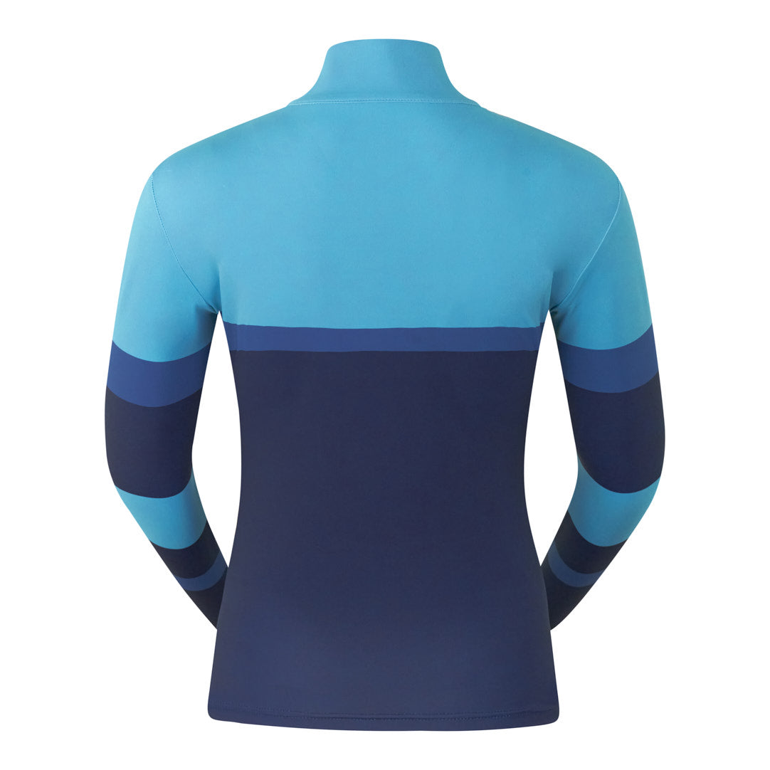 PURE GOLF - Luna Quarter Zip Top - Tourmaline Blue