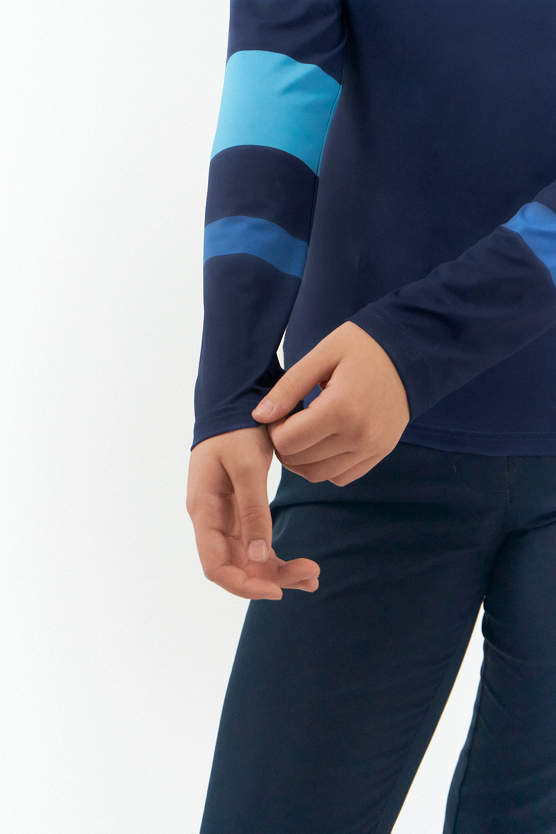 PURE GOLF - Luna Quarter Zip Top - Tourmaline Blue