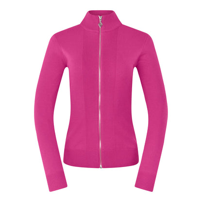 PURE GOLF - Blair Full Zip Lined Cardigan - Pink Topaz