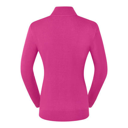 PURE GOLF - Blair Full Zip Lined Cardigan - Pink Topaz