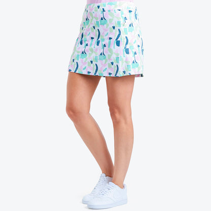 Nivo Layla Liv Cool Pull-On Skort in Fresh Mint Print Side Facing Product Image