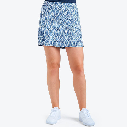 Nivo Layla Liv Cool Pull-On Skort in Navy Print Front Facing Product Image
