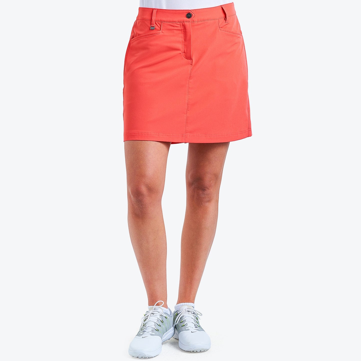 Nivo Marika II Woven Skort in Papaya Front Facing Product Image