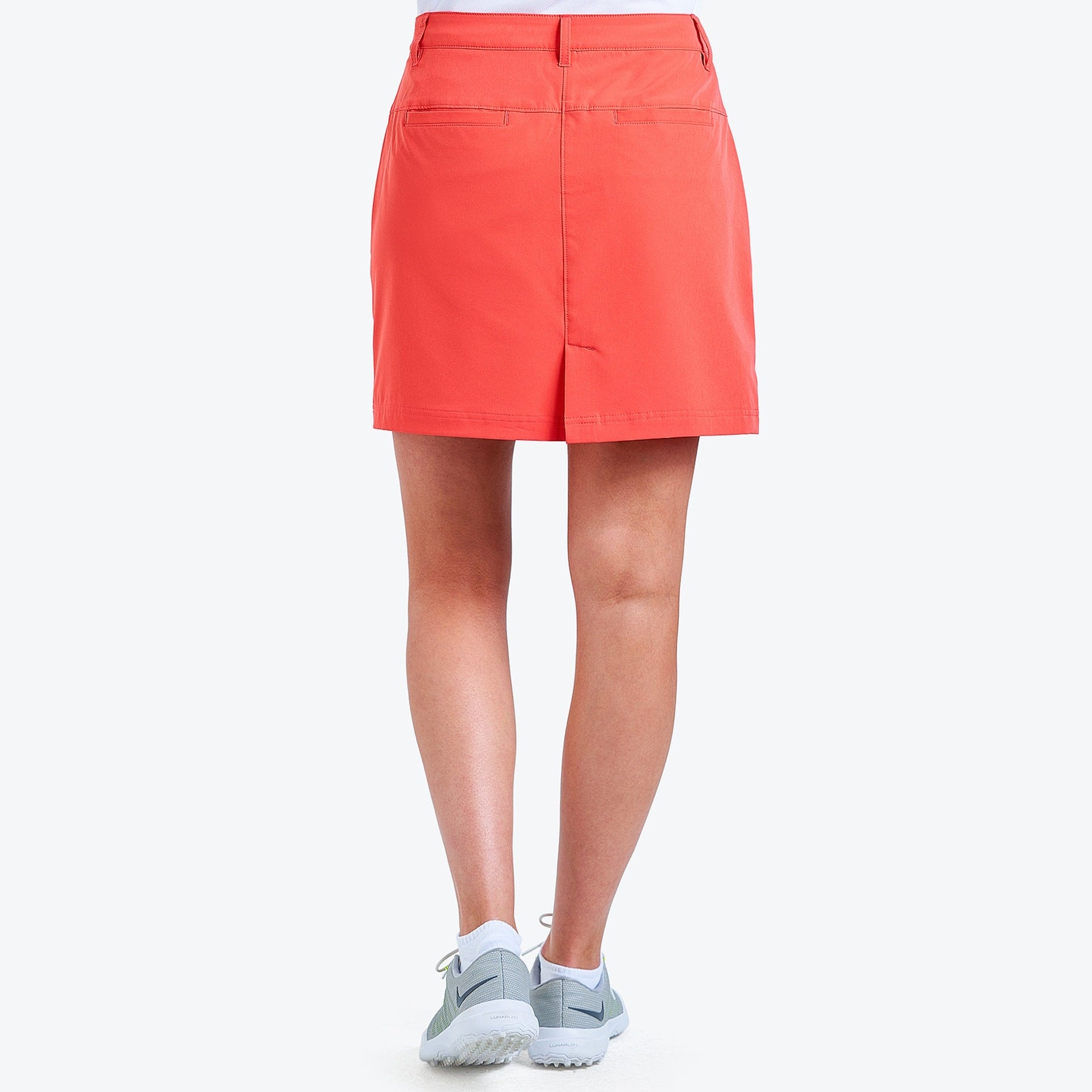 Nivo Marika II Woven Skort in Papaya Rear Facing Product Image