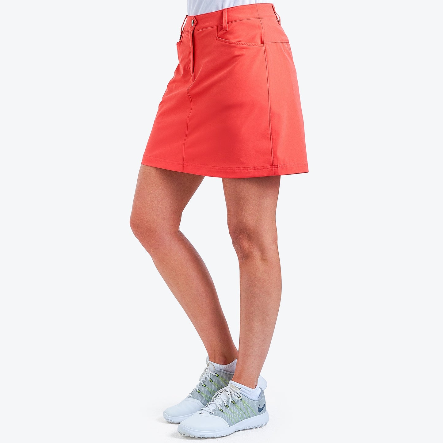 Nivo Marika II Woven Skort in Papaya Side Facing Product Image