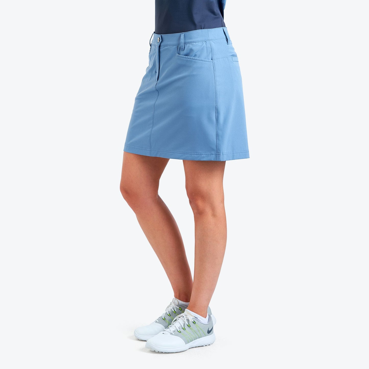 Nivo Marika II Ladies Woven Skort in Sea Reflection Side Facing Product Image