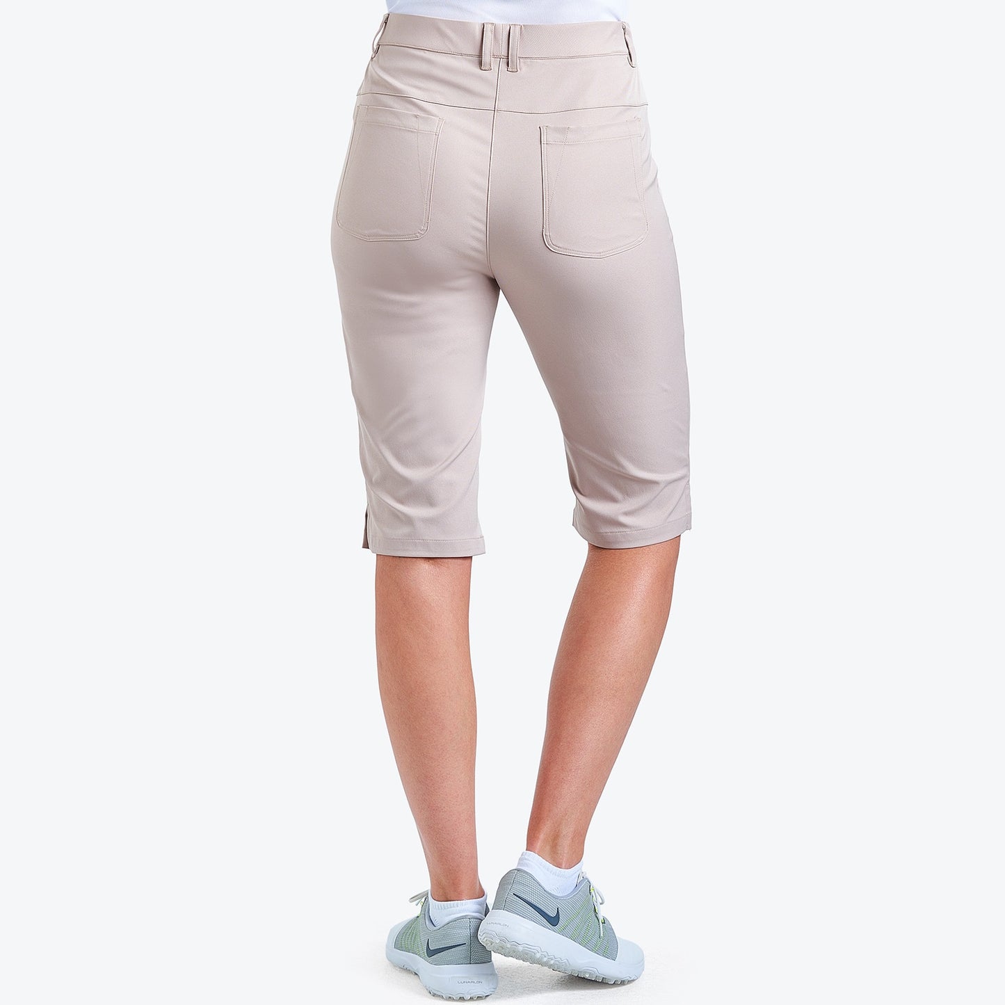 Nivo Nalini Twill Long Short in Desert Rear Facing Product Image