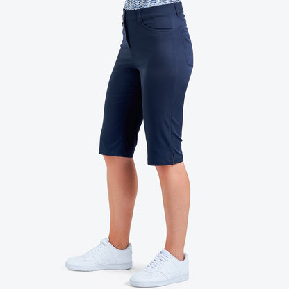 Nivo Nalini Twill Long Short in Navy Side Facing Product Image