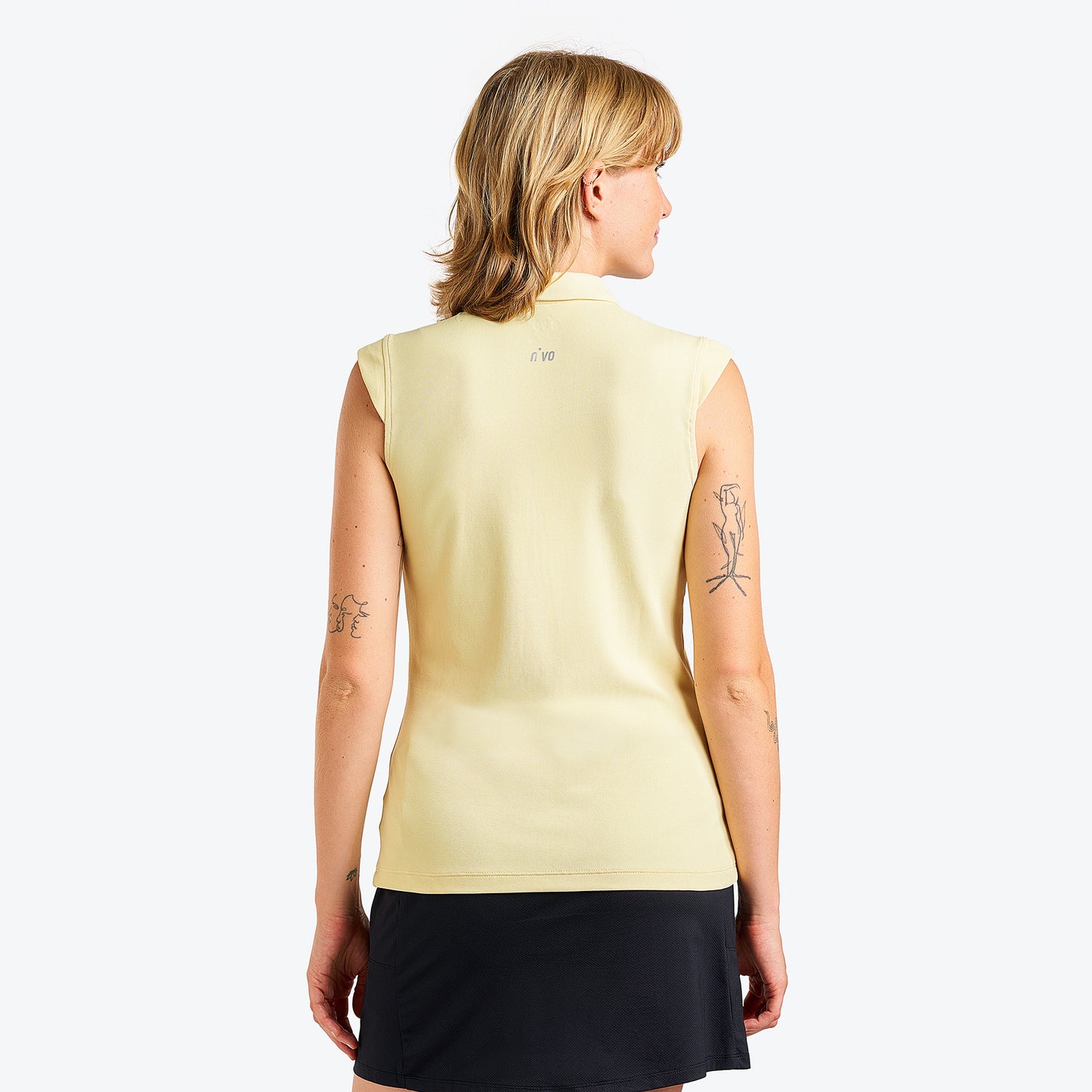 Nivo Sleeveless Pique Polo Shirt in Honey Infusion