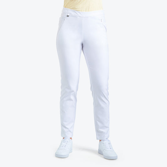 Nivo Nyala Ladies Twill Trouser in White Front Facing Product Image