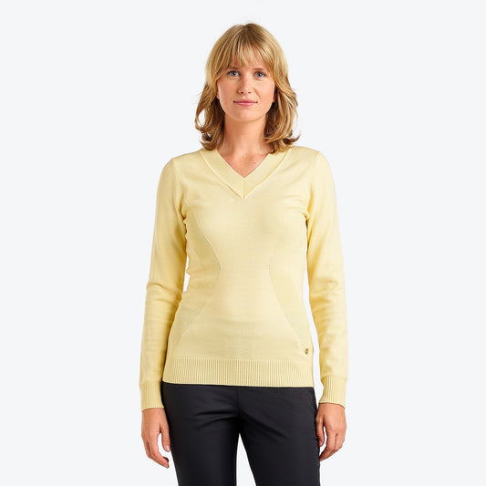 Nivo Nicole Ladies V-Neck Sweatshirt in Honey Infusion Front Facing Product Image