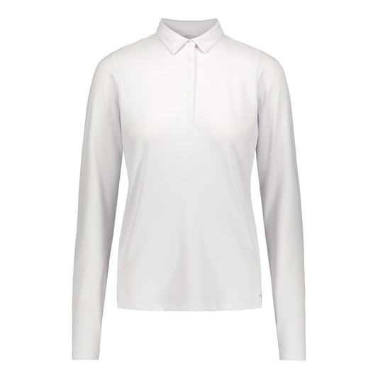 Catmandoo Ladies Long Sleeve Polo Shirt in White