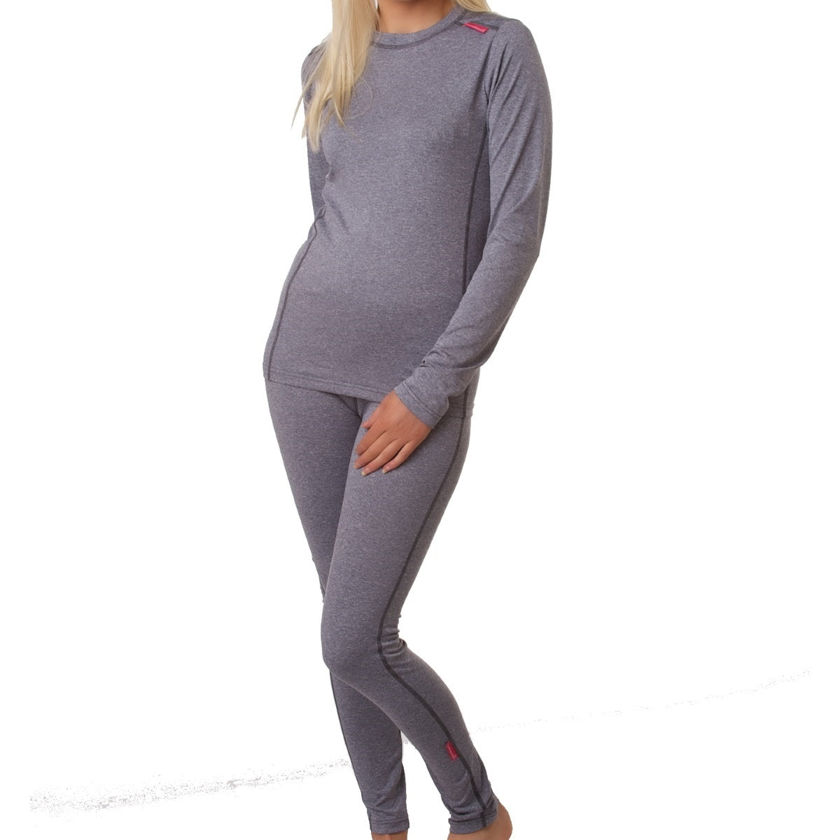 832818 CMD Womens Promarl Grey Base Layer Set Product Image Front