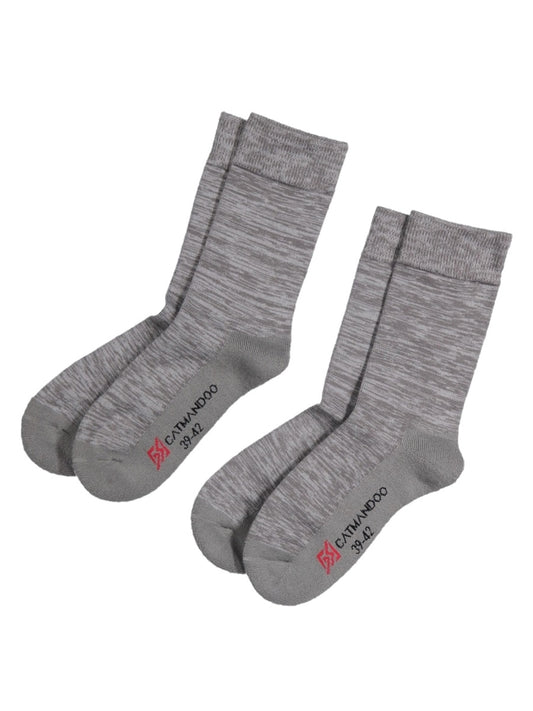 Catmandoo Fela 2-Pack Wool Mix Winter Socks Grey Marl Product Image