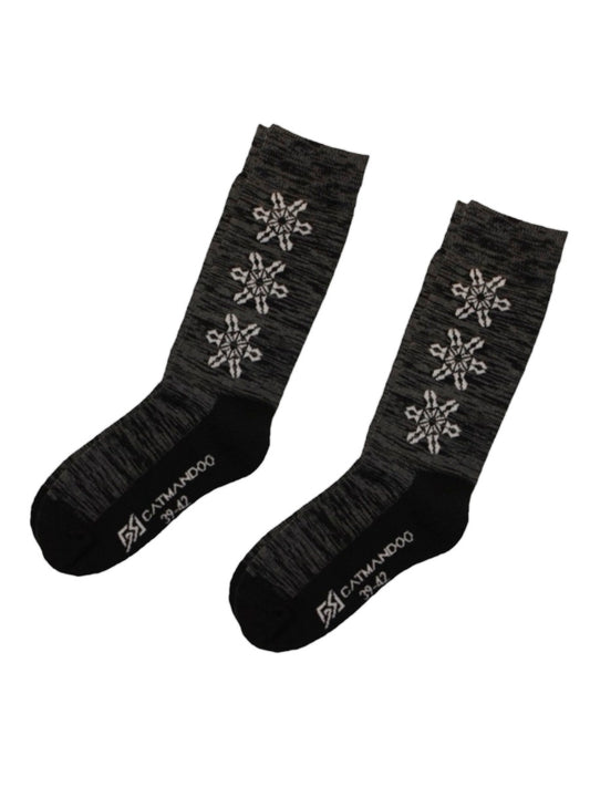 Catmandoo Mery 2-Pack Wool Mix Winter Socks Black Snowflake Product Image