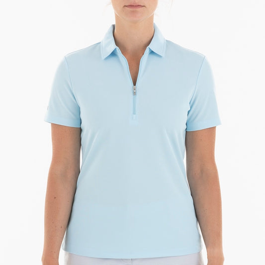 NI0210100 Nivo Nila Women's Polo Shirt Ice Blue Product Image Front