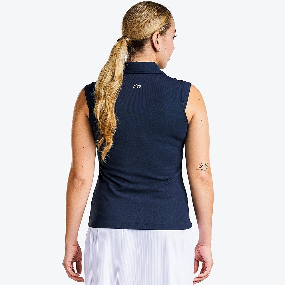 Nivo Ladies Sleeveless Golf Shirt in Navy The Golf Outfit