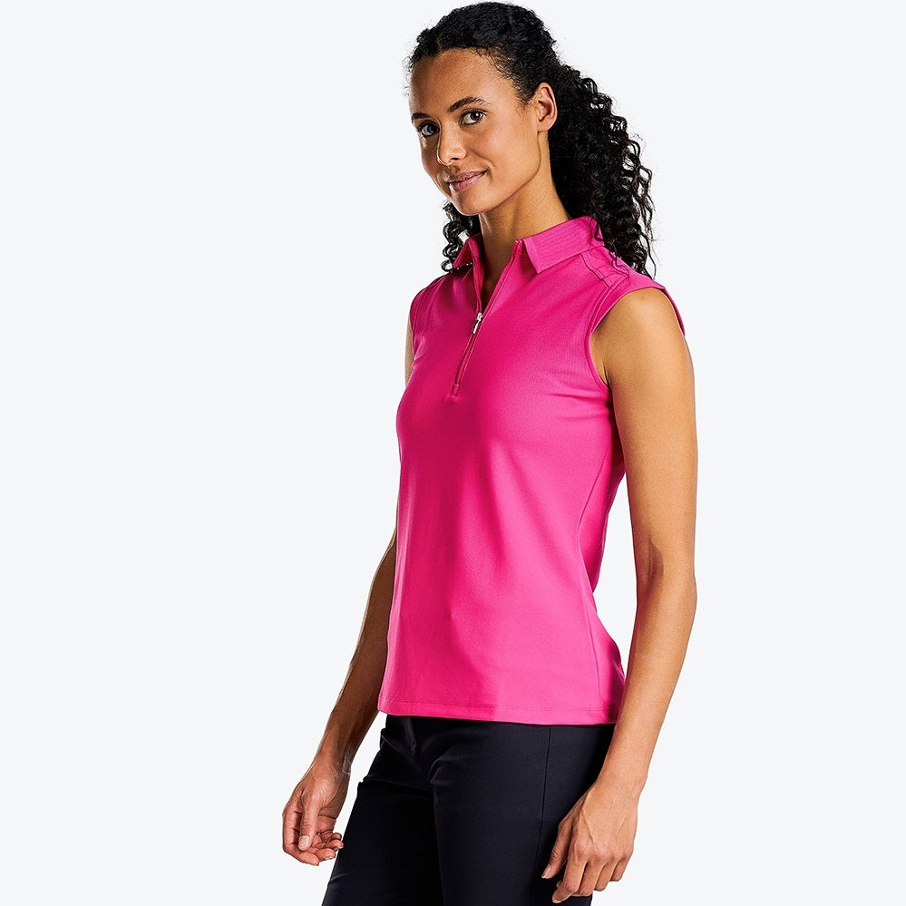 Ladies pink cheap sleeveless golf shirts