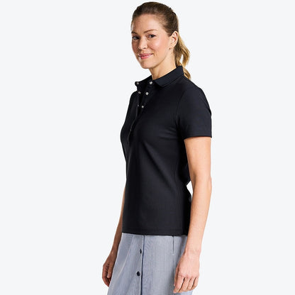 NI2211100_001 Nivo Brenna Ladies Pique Polo Shirt Black Product Image Side