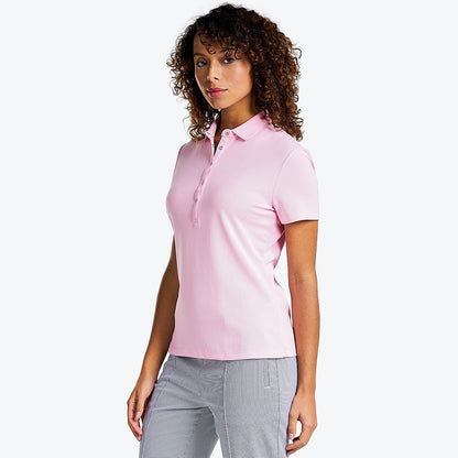 NI2211100_616 Nivo Brenna Ladies Pique Polo Shirt Pink Product Image Side