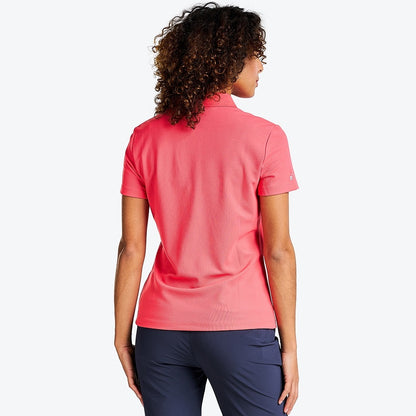 NI2211100_633 Nivo Brenna Ladies Pique Polo Shirt Geranium Product Image Rear