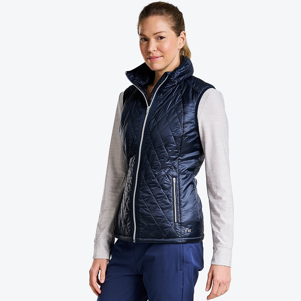 NI2211500 Nivo Myer Ladies Padded Gilet Navy Product Image Side_a