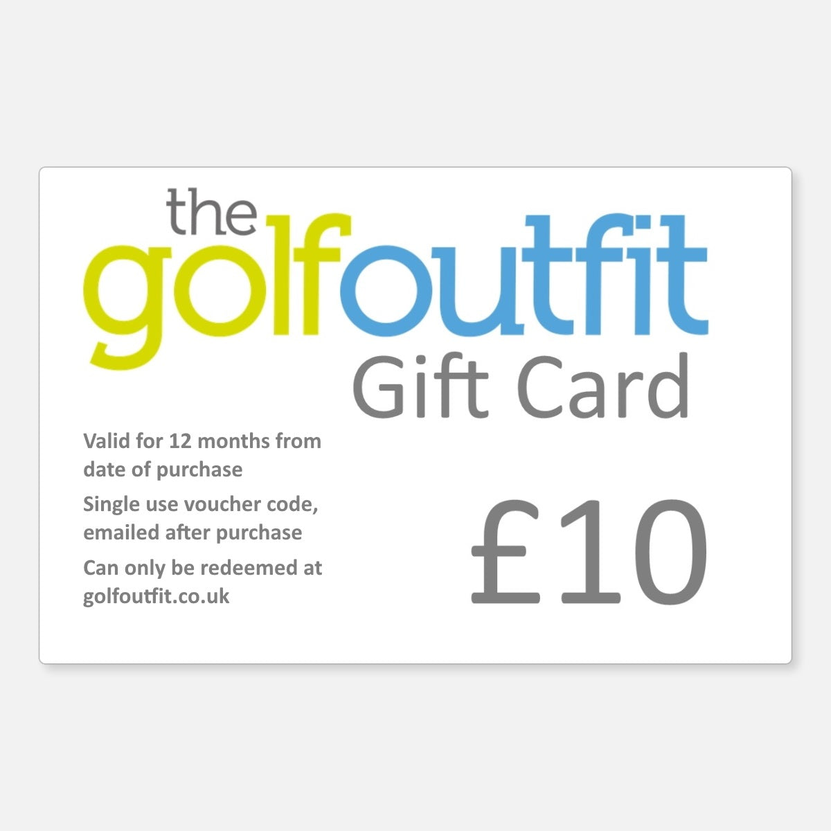 The Golf Outfit Gift Card £10