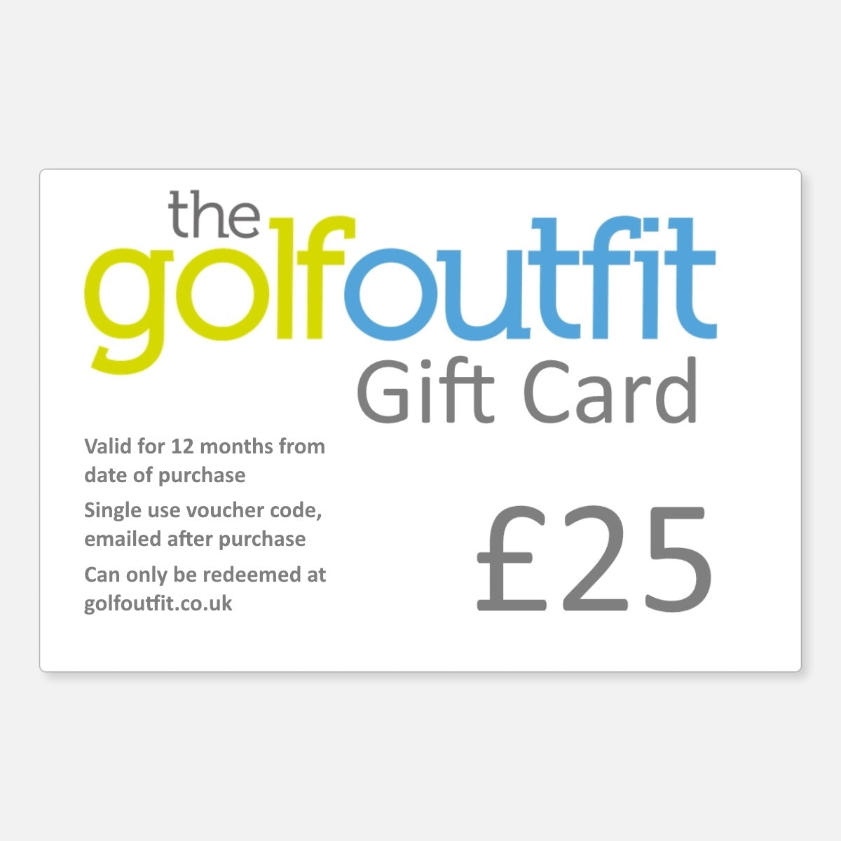 The Golf Outfit Gift Card £25